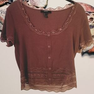 Forever 21 short sleeve top. Size L